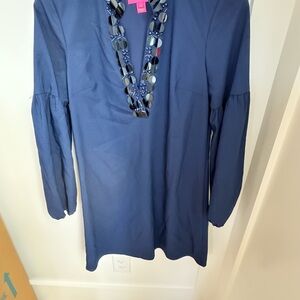 Lilly Pulitzer Navy Dress with Navy accents around the neck